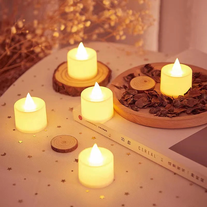 LED Candle Real Wax & Crystal Finish