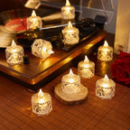 LED Candle Real Wax & Crystal Finish