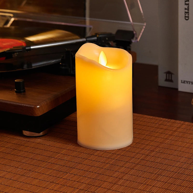 LED Candle Real Wax & Crystal Finish