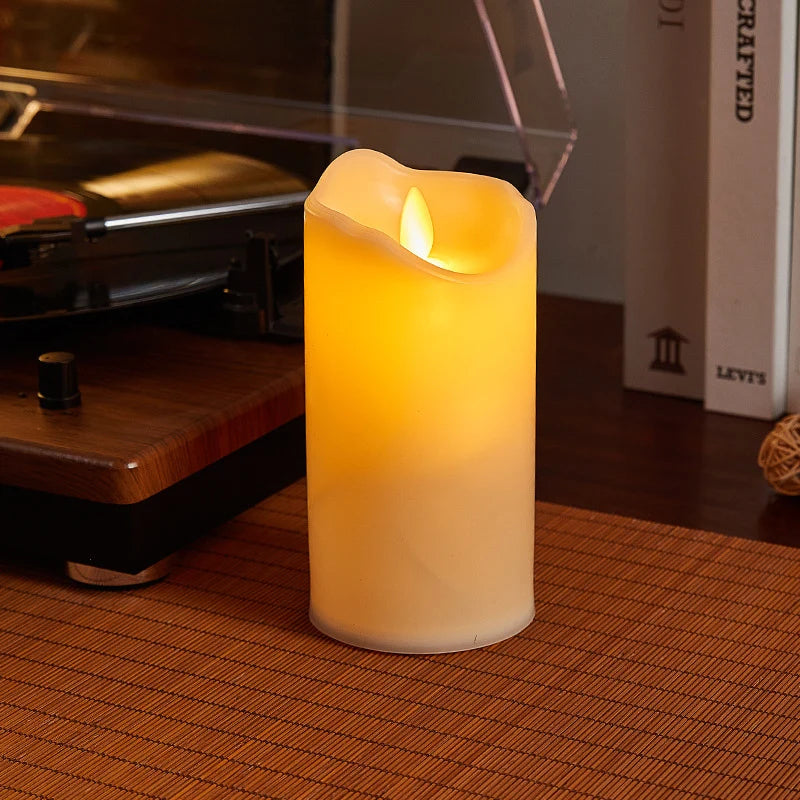 LED Candle Real Wax & Crystal Finish