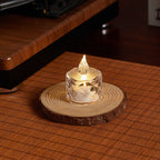 LED Candle Real Wax & Crystal Finish