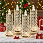 LED Candle Set Crystal-Effect Battery-Powered & Flame-Free