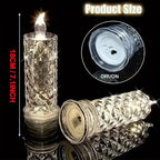 LED Candle Set Crystal-Effect Battery-Powered & Flame-Free