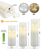 LED Candle Set Flameless Realistic Flicker Remote & Timer