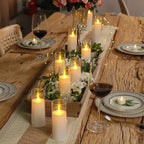 LED Candle Set Flameless Realistic Flicker Remote & Timer