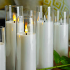 LED Candle Set Flameless Realistic Flicker Remote & Timer