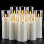 LED Candle Set Flameless Realistic Flicker Remote & Timer