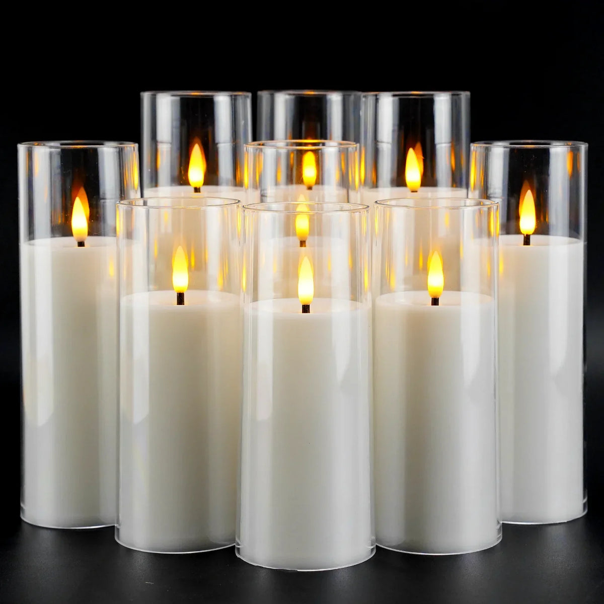 LED Candle Set Flameless Realistic Flicker Remote & Timer