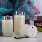 LED Candle Set Flameless Realistic Flicker Timer & Remote