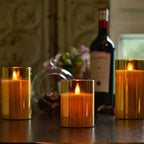 LED Candle Set Flameless Realistic Flicker Timer & Remote