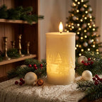 LED Candle Wax-Look Battery-Operated Timer
