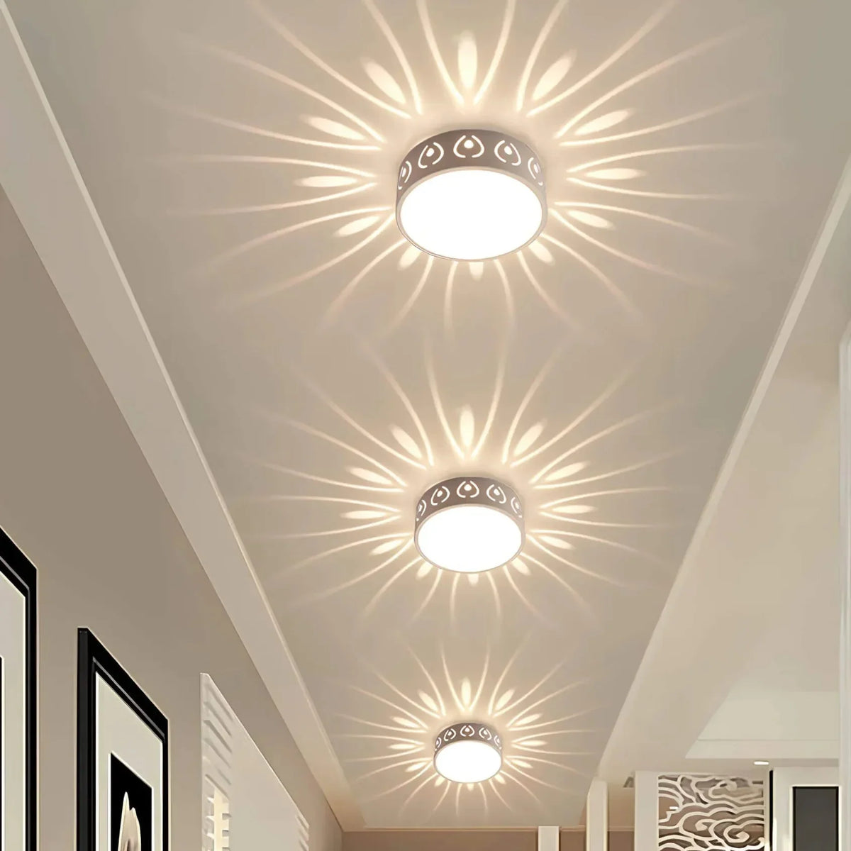LED Ceiling Light Crystal & Acrylic Radiant Pattern