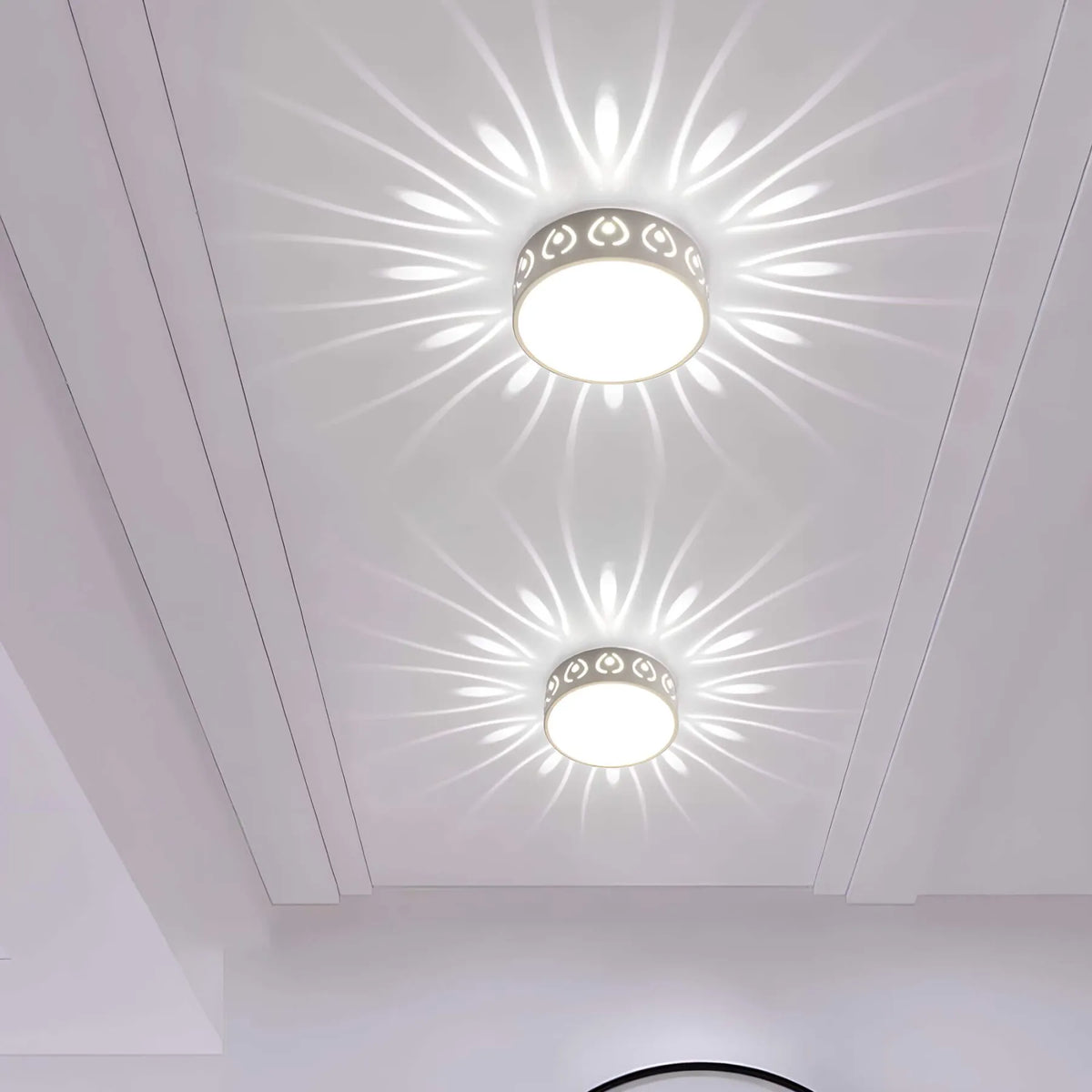LED Ceiling Light Crystal & Acrylic Radiant Pattern