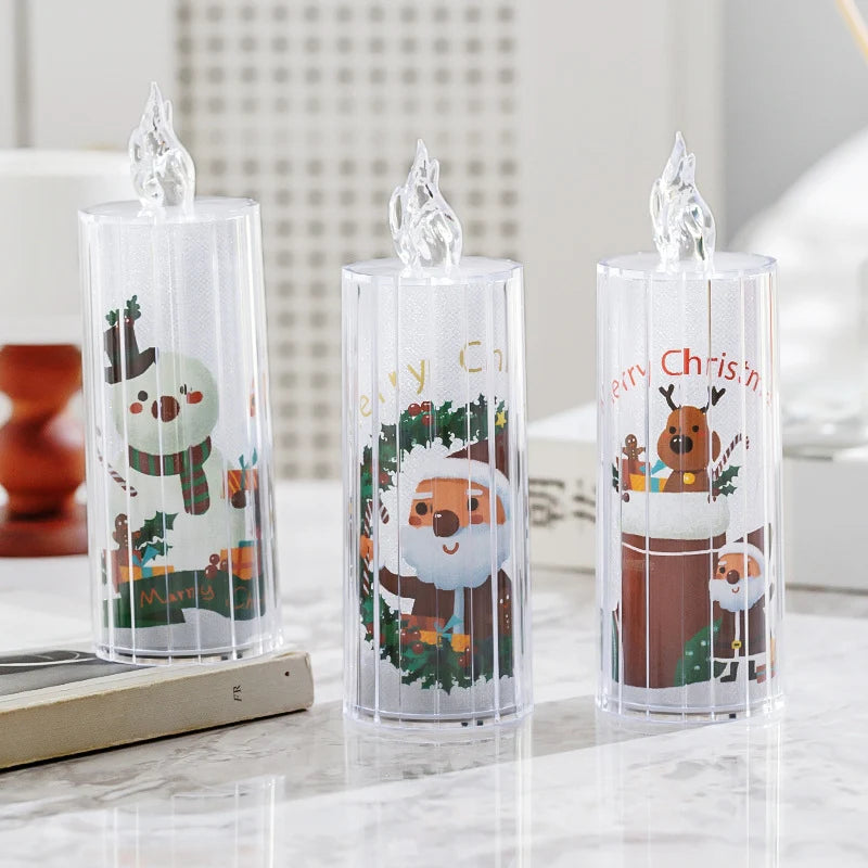 LED Christmas Candle Flame-Effect Assorted Designs