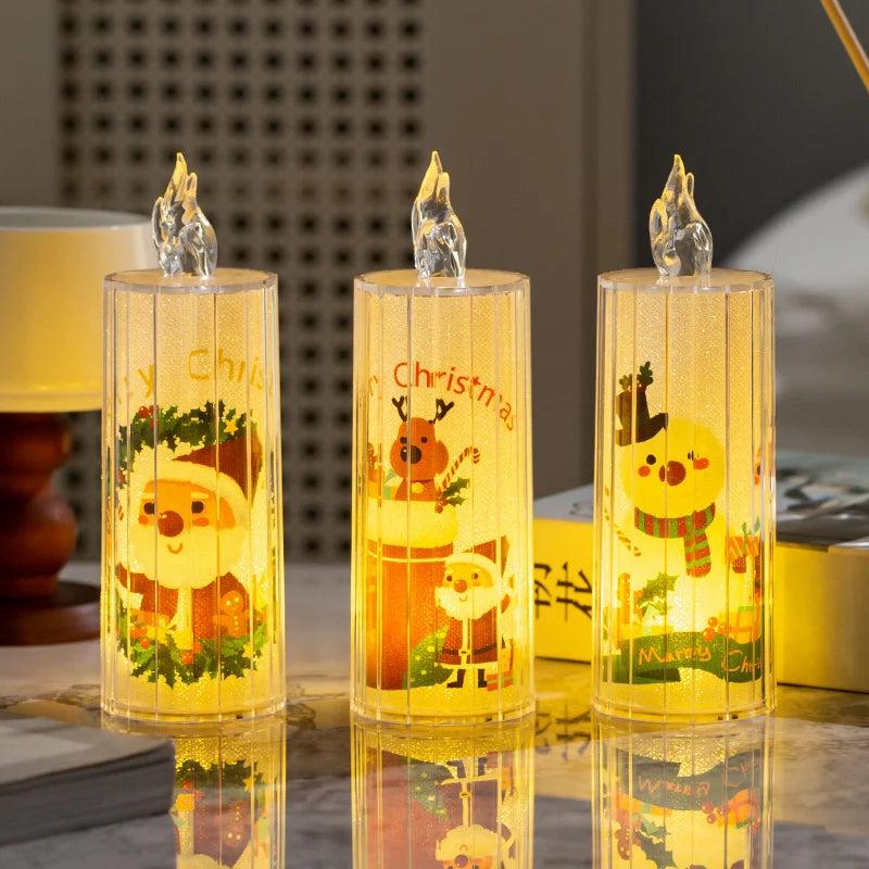 LED Christmas Candle Flickering Flameless Battery Operated