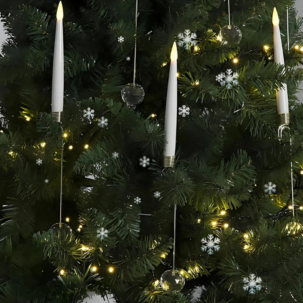 LED Christmas Tree Candles Battery-Powered Remote-Controlled & Dimmable