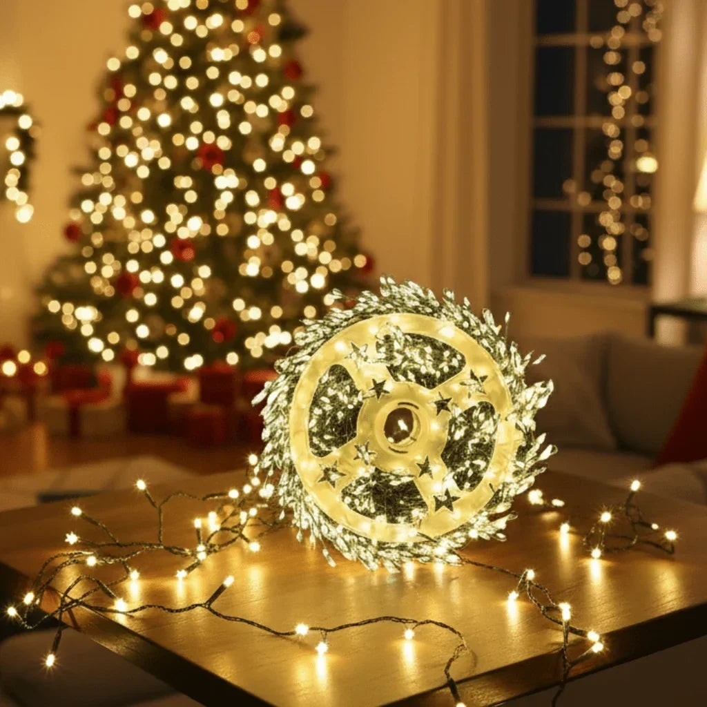 LED Cluster String Lights Remote Control & Eight Modes