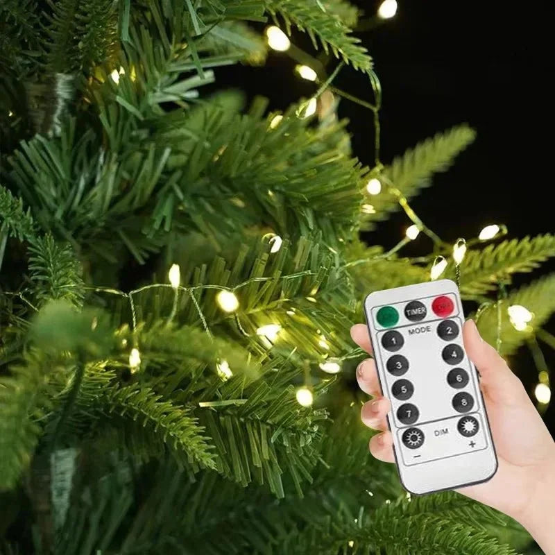 LED Cluster String Lights Remote Control & Eight Modes
