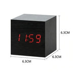 LED Cube Alarm Clock Temperature Display Sound-Activated
