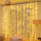 LED Curtain Lights Warm White 300 LEDs USB-Powered