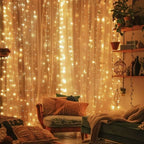 LED Curtain Lights Warm White 300 LEDs USB-Powered