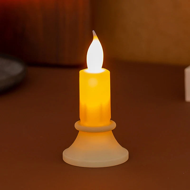LED Decorative Candle Realistic Flicker Fire-Resistant & Battery-Free