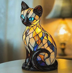 LED Desk Lamp Resin Puppy Sculpture Glare-Free USB Powered