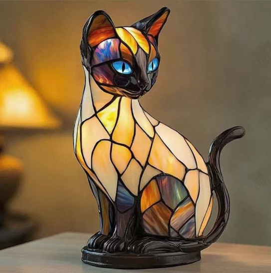 LED Desk Lamp Resin Puppy Sculpture Glare-Free USB Powered
