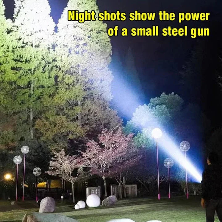 LED Flashlight Rechargeable Long-Range Pocket-Sized