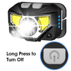 LED Headlamp Gesture Sensor USB Rechargeable