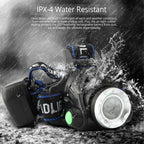 LED Headlamp Rechargeable 2000 Lumens Adjustable Zoom