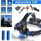LED Headlamp Rechargeable Adjustable Zoom