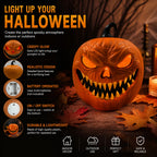 LED Jack-O'-Lanterns Sound-Activated Flicker & Warm Gradient Glow Battery-Powered