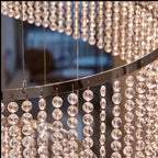LED K9 Crystal Mirror-Polished Stainless Steel Chandelier (9 or 11 Rings)