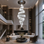 LED K9 Crystal Mirror-Polished Stainless Steel Chandelier (9 or 11 Rings)
