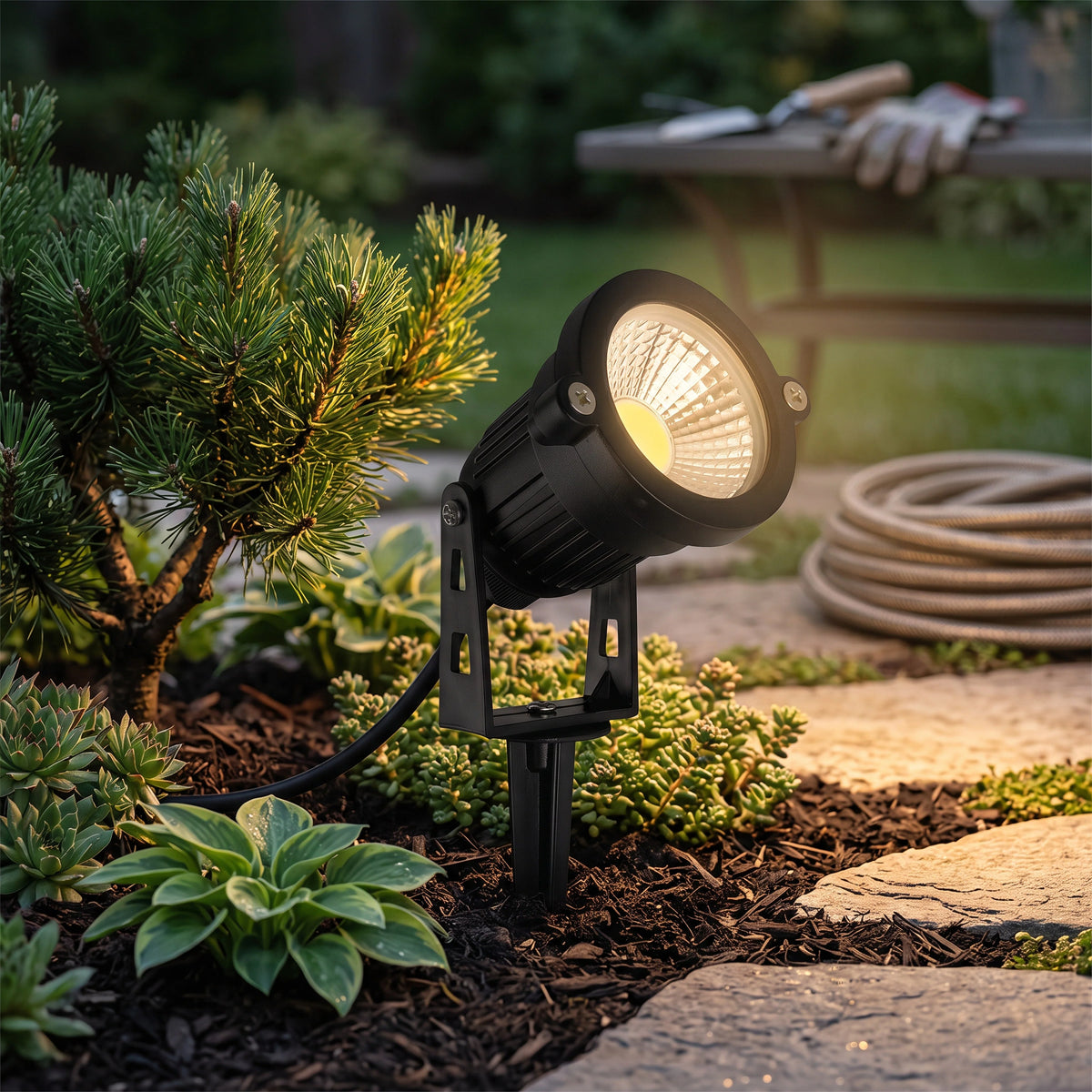 LED Landscape Spotlight 12V Adjustable Head Weather-Resistant