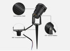 LED Landscape Spotlights Adjustable Aim & Spike Mount IP65 Weatherproof
