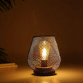 LED Lantern Battery-Powered Matte Black Indoor & Outdoor