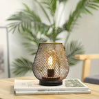 LED Lantern Battery-Powered Matte Black Indoor & Outdoor