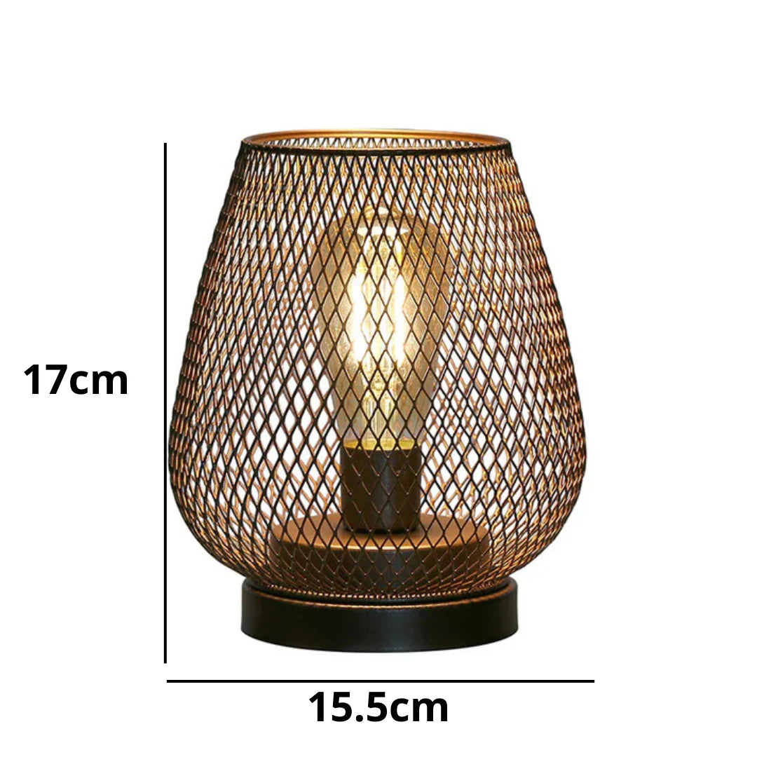 LED Lantern Battery-Powered Matte Black Indoor & Outdoor