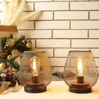 LED Lantern Battery-Powered Matte Black Indoor & Outdoor