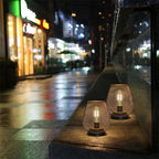 LED Lantern Battery-Powered Matte Black Indoor & Outdoor