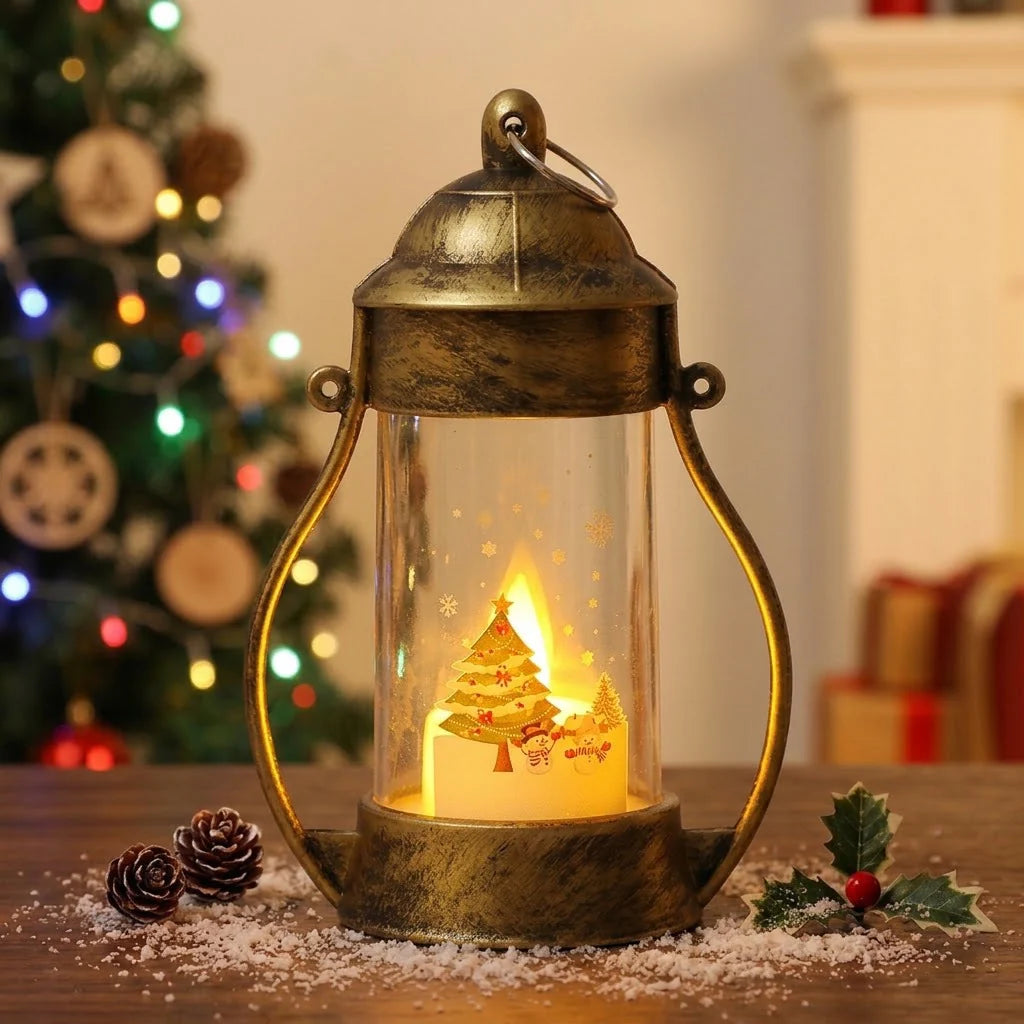 LED Lantern Festive Motif Battery-Powered Indoor & Outdoor