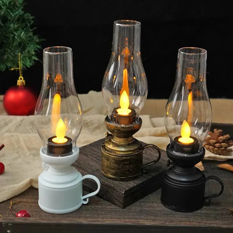 LED Lantern Flickering Flame Effect Battery Powered