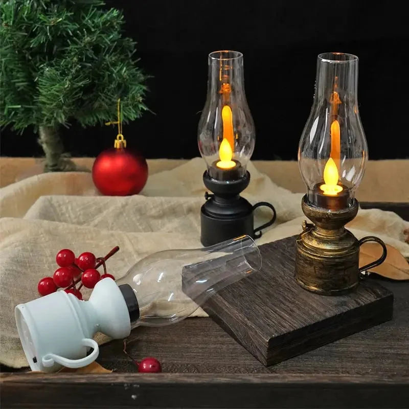 LED Lantern Flickering Flame Effect Battery Powered