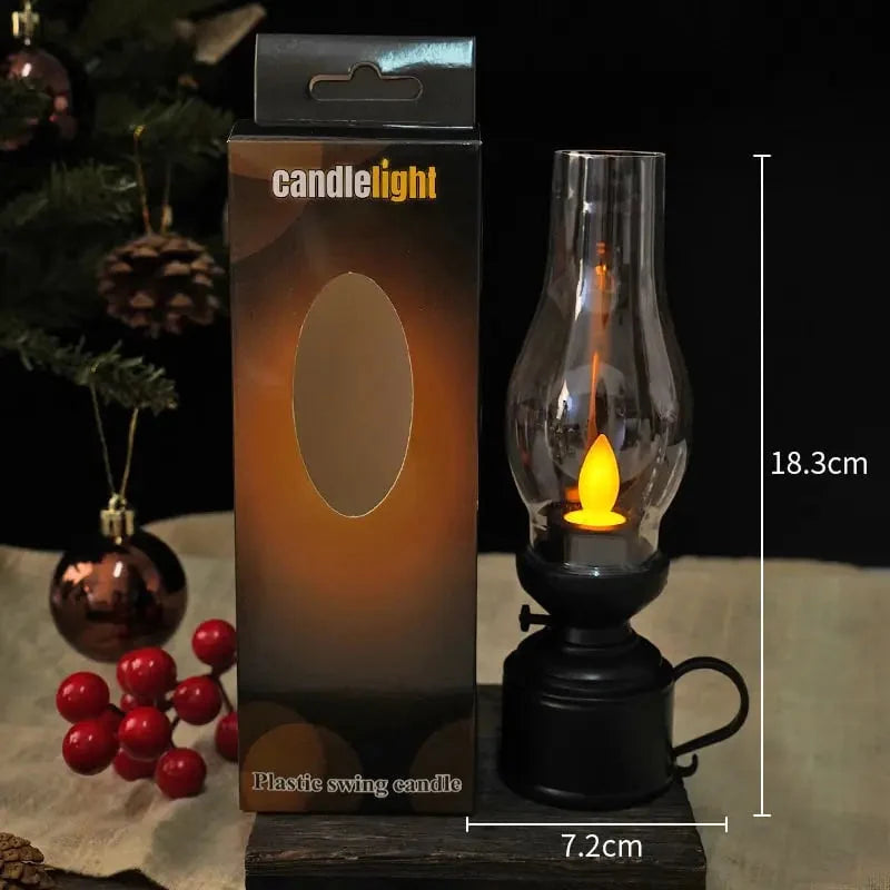 LED Lantern Flickering Flame Effect Battery Powered