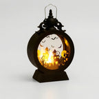 LED Lantern Gothic Silhouette Warm Glow & Battery-Powered