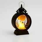 LED Lantern Gothic Silhouette Warm Glow & Battery-Powered