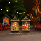 LED Lantern Snowman & Tree Warm Glow