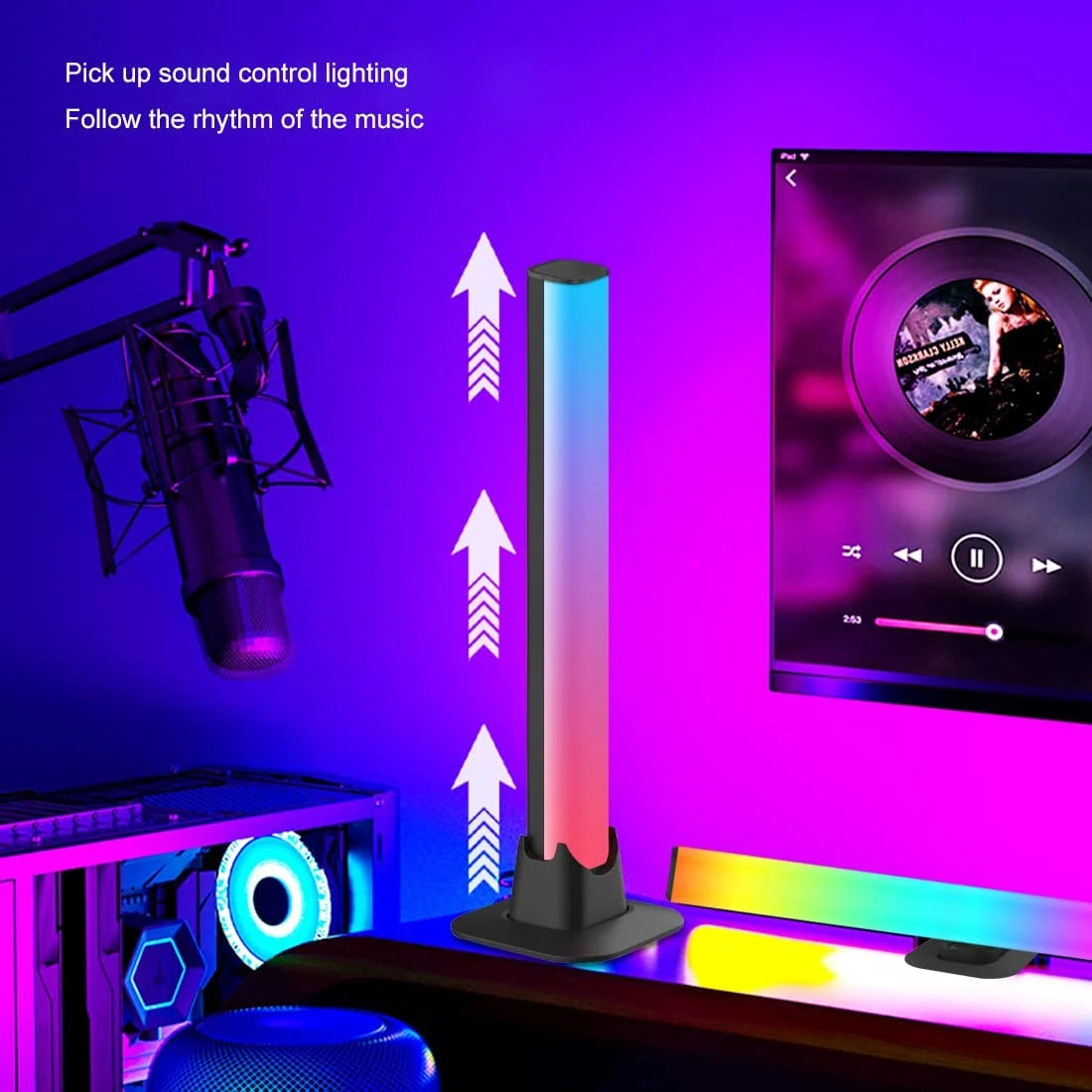 LED Light Bars App Control & Music Sync USB-Powered